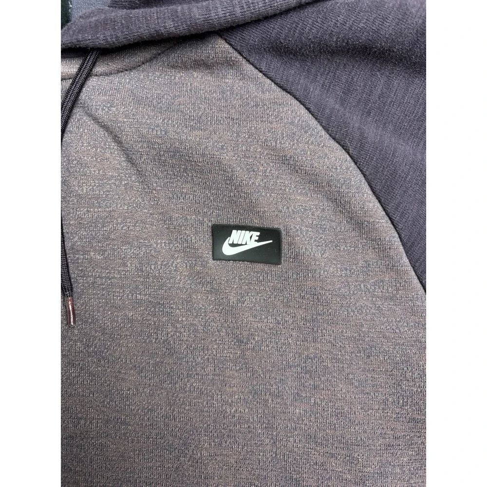 Nike Full Zip Hoodie Two Tone Burgundy Plum Men's Medium